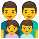 Android Oreo; U+1F468 U+200D U+1F468 U+200D U+1F467 U+200D U+1F466; Emoji