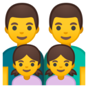 Android Oreo; U+1F468 U+200D U+1F468 U+200D U+1F467 U+200D U+1F467; Emoji