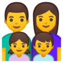 Android Oreo; U+1F468 U+200D U+1F469 U+200D U+1F467 U+200D U+1F466; Emoji