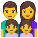 Android Oreo; U+1F468 U+200D U+1F469 U+200D U+1F467 U+200D U+1F467; Emoji