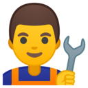 Android Oreo; U+1F468 U+200D U+1F527; Emoji