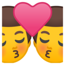 Android Oreo; U+1F468 U+200D U+2764 U+FE0F U+200D U+1F48B U+200D U+1F468; Emoji