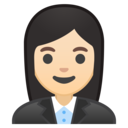 Android Oreo; U+1F469 U+1F3FB U+200D U+1F4BC; Emoji