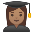 Android Oreo; U+1F469 U+1F3FD U+200D U+1F393; Emoji