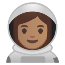 Android Oreo; U+1F469 U+1F3FD U+200D U+1F680; Emoji