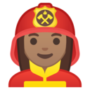 Android Oreo; U+1F469 U+1F3FD U+200D U+1F692; Emoji