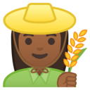 Android Oreo; U+1F469 U+1F3FE U+200D U+1F33E; Emoji