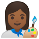 Android Oreo; U+1F469 U+1F3FE U+200D U+1F3A8; Emoji