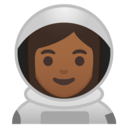 Android Oreo; U+1F469 U+1F3FE U+200D U+1F680; Emoji
