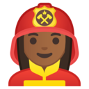 Android Oreo; U+1F469 U+1F3FE U+200D U+1F692; Emoji