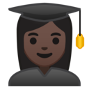 Android Oreo; U+1F469 U+1F3FF U+200D U+1F393; Emoji