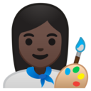 Android Oreo; U+1F469 U+1F3FF U+200D U+1F3A8; Emoji