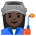 Android Oreo; U+1F469 U+1F3FF U+200D U+1F3ED; Emoji