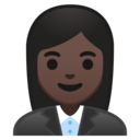 Android Oreo; U+1F469 U+1F3FF U+200D U+1F4BC; Emoji