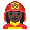 Android Oreo; U+1F469 U+1F3FF U+200D U+1F692; Emoji