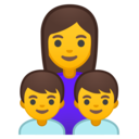 Android Oreo; U+1F469 U+200D U+1F466 U+200D U+1F466; Emoji