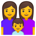 Android Oreo; U+1F469 U+200D U+1F469 U+200D U+1F466; Emoji