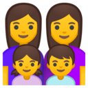 Android Oreo; U+1F469 U+200D U+1F469 U+200D U+1F467 U+200D U+1F466; Emoji