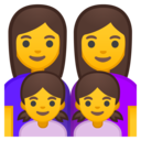 Android Oreo; U+1F469 U+200D U+1F469 U+200D U+1F467 U+200D U+1F467; Emoji