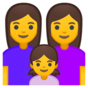 Android Oreo; U+1F469 U+200D U+1F469 U+200D U+1F467; Emoji