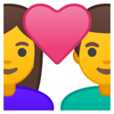 Android Oreo; U+1F469 U+200D U+2764 U+FE0F U+200D U+1F468; Emoji