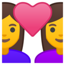 Android Oreo; U+1F469 U+200D U+2764 U+FE0F U+200D U+1F469; Emoji