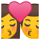 Android Oreo; U+1F469 U+200D U+2764 U+FE0F U+200D U+1F48B U+200D U+1F468; Emoji