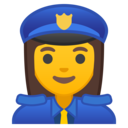Android Oreo; U+1F46E U+200D U+2640 U+FE0F; Emoji