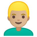 Android Oreo; U+1F471 U+1F3FC; Emoji