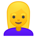 Android Oreo; U+1F471 U+200D U+2640 U+FE0F; Emoji