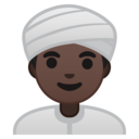 Android Oreo; U+1F473 U+1F3FF; Emoji