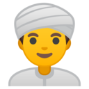 Android Oreo; U+1F473 U+200D U+2642 U+FE0F; Emoji