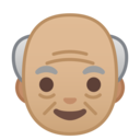 Android Oreo; U+1F474 U+1F3FC; Emoji