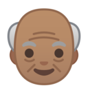 Android Oreo; U+1F474 U+1F3FD; Emoji