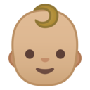 Android Oreo; U+1F476 U+1F3FC; Emoji