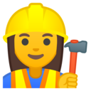 Android Oreo; U+1F477 U+200D U+2640 U+FE0F; Emoji