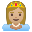Android Oreo; U+1F478 U+1F3FC; Emoji
