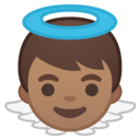 Android Oreo; U+1F47C U+1F3FD; Emoji