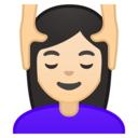 Android Oreo; U+1F486 U+1F3FB; Emoji