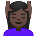 Android Oreo; U+1F486 U+1F3FF; Emoji