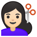 Android Oreo; U+1F487 U+1F3FB U+200D U+2640 U+FE0F; Emoji