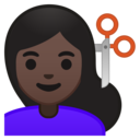 Android Oreo; U+1F487 U+1F3FF; Emoji