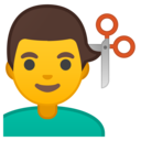 Android Oreo; U+1F487 U+200D U+2642 U+FE0F; Emoji