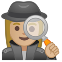 Android Oreo; U+1F575 U+1F3FC U+200D U+2640 U+FE0F; Emoji