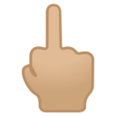 Android Oreo; U+1F595 U+1F3FC; Emoji