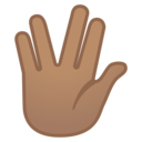 Android Oreo; U+1F596 U+1F3FD; Emoji