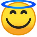 Android Oreo; U+1F607; Emoji