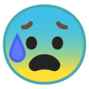 Android Oreo; U+1F630; Emoji