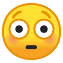 Android Oreo; U+1F633; Blushing Emoji