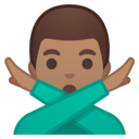 Android Oreo; U+1F645 U+1F3FD U+200D U+2642 U+FE0F; Emoji